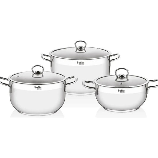 Batería de cocina Sofía Deluxe 22 piezas acero inoxidable, vista 2