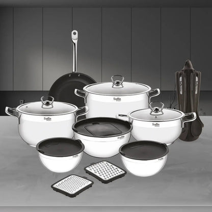 Batería de cocina Sofía Deluxe 22 piezas acero inoxidable, vista 5